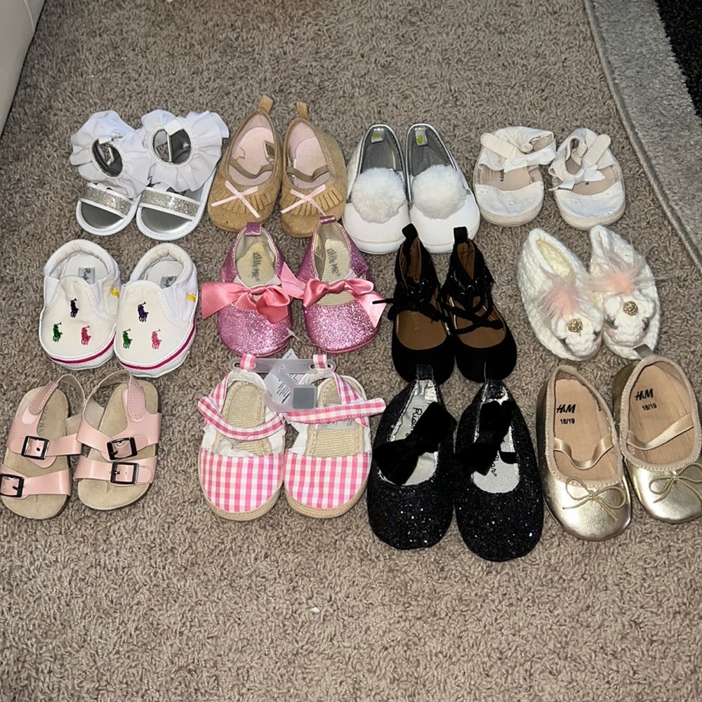 New born 3-6 9-12 baby shoes to 2.5-3.5